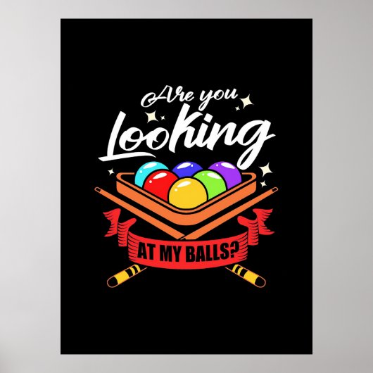 Billiardspeler | Ziet u Billard-pools? Poster (Voorkant)