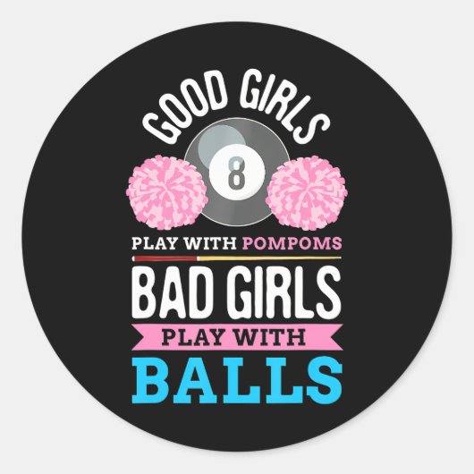 Billiardvuurbalkzool Billiard Ronde Sticker (Voorkant)