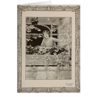 Billie Burke 1919 portret met bloemen stil