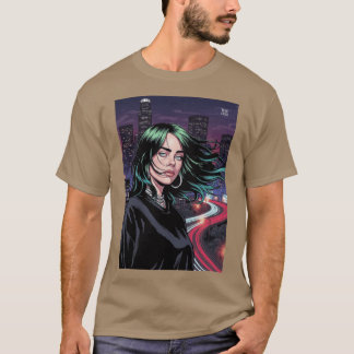 Billie Eilish striptekeningen cadeau voor vrienden T-shirt