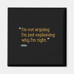 Billie Gift Quote Grappige Verjaardag Gepersonalis Magneet