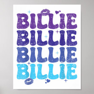 Billie Hart Gepersonaliseerde Naam Ik Hou Van Bil Poster