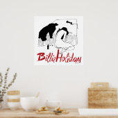 Billie Holiday  jazzillustratie Poster (Keuken)
