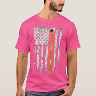 Billiete Amerikaanse vlag Billiard T-shirt