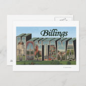 Billings, Montana - Grote Letter-scènes Briefkaart (Voorkant / Achterkant)