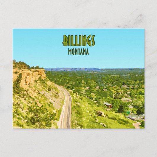 Billings Montana Rim Rocks  Briefkaart (Voorkant)
