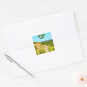 Billings Montana Rim Rocks Vierkante Sticker (Envelop)