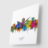 Billings Montana Skyline Vierkante Klok (Hoek)