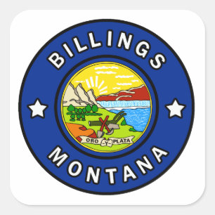Billings Montana Vierkante Sticker