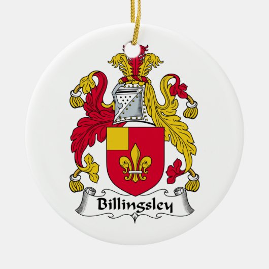 Billingsley Family Crest Keramisch Ornament (Voorkant)