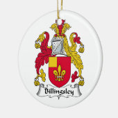 Billingsley Family Crest Keramisch Ornament (Links)