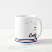 Bills Buffalo Skyline Illustration Café Mug (Devant droit)