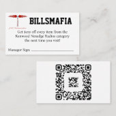 BILLSMAFIA Coupon Visitekaartje (Voorkant / Achterkant)