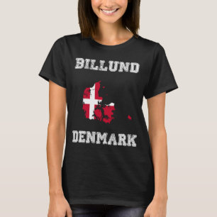Billund Denmark  Denemarken Vlaggenkaart T-shirt