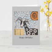 Billy avec la carte d'anniversaire Bubbles (Fleur jaune)