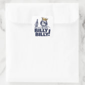 Billy Billy. koning Vierkante Sticker (Tas)
