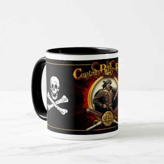 Billy Botten Pirate Coffee Mok (Voorkant links)
