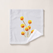 Billy bouton fleurs jaunes modernes (Gant de toilette)