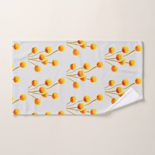 Billy bouton fleurs jaunes modernes (Serviette à main)