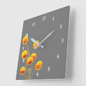 Billy Button yellow Australian native flower Vierkante Klok (Hoek)