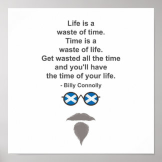 Billy Connolly bril en citaat Poster
