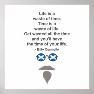 Billy Connolly bril en citaat Poster