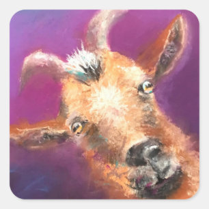 Billy Goat Eyes Vierkante Sticker