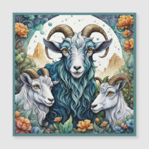 Billy Goats Gruff Magnetische Kaart
