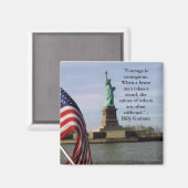 Billy Graham Courage Quote op Magnet Magneet (Voorkant / Achterkant)