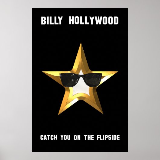 Billy Hollywood Movie Poster in Black (Voorkant)