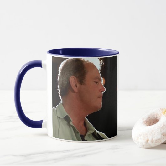 Billy Kay Blue Shirt Coffee Mugs Mok (Met donut)