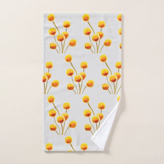 Billy knoop gele bloemen modern bad handdoek (Handdoek)