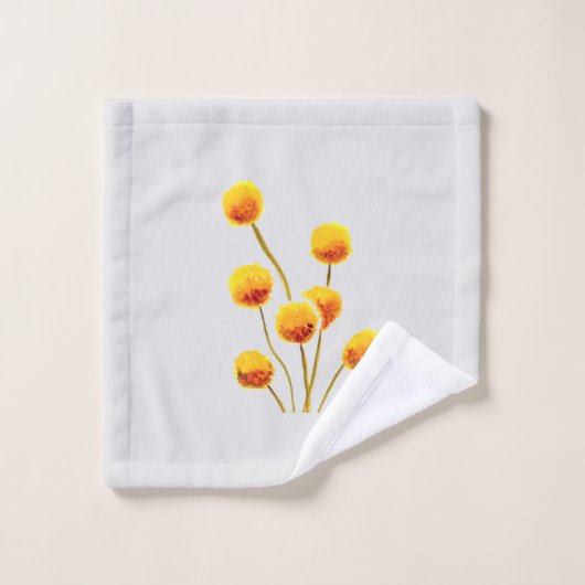 Billy knoop gele bloemen modern bad handdoek (Wasdoekje)