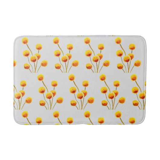 Billy knoop gele bloemen modern badmat (Voorkant)