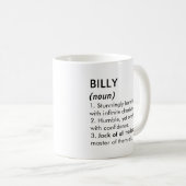 Billy naam, Bewerkbare naam, Aangepaste naam Koffiemok (Voorkant rechts)