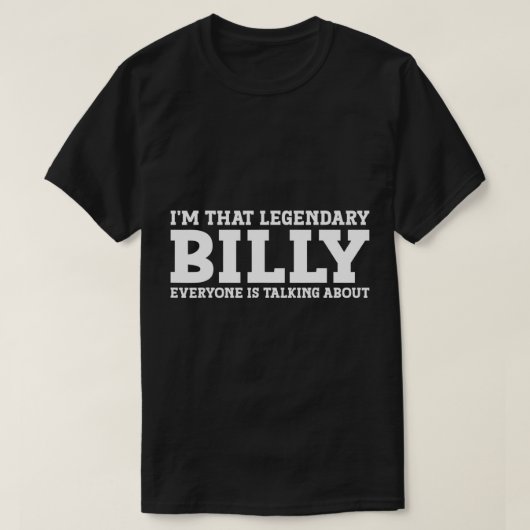 Billy Nom personnel Prénom Funny Billy T-Shirt (Design devant)