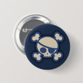 Billy Roger-Blue Ronde Button 5,7 Cm (Voorkant /achterkant)