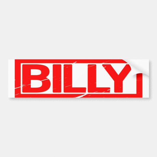 Billy Stamp Bumpersticker (Voorkant)