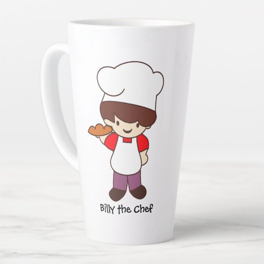 Billy the Chef Masterchef Print Latte Mug (Angle gauche)