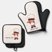 Billy the Chef Masterchef Print  Ovenwant & Pannenlap Set (Voorkant / Achterkant)