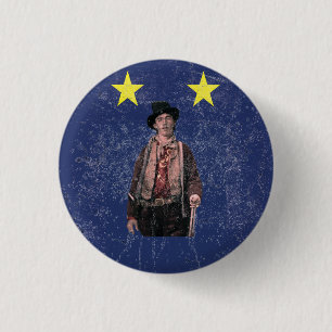 Billy the Kind American Gunfighter Outlaw Old West Ronde Button 3,2 Cm