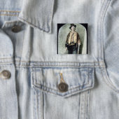 Billy the Kind (gekleurd) Vierkante Button 5,1 Cm (In situ)