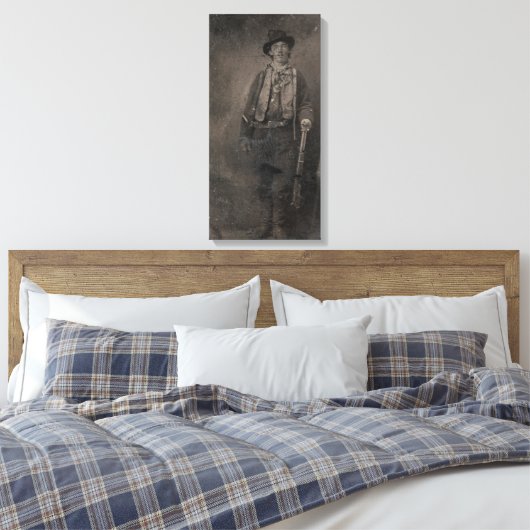  Billy the Kind Old West Outlaw Canvas Afdruk (Insitu (Slaapkamer))