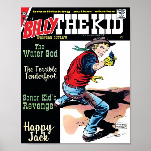 Billy the Kind Outlaw 🌟  Westerne strip Poster (Voorkant)
