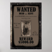Billy The Kind Wanted Dead of Alive Poster (Voorkant)