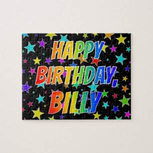 "BILLY" voornaam, geun "HAPPY BIRTHDAY" Legpuzzel