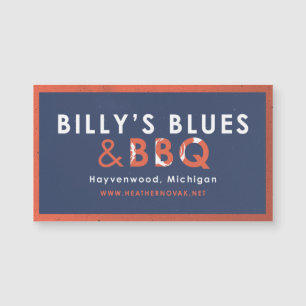 Billy's Blues en BBQ Magnet.