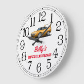 Billy's Muscle Car Garage Grande Horloge (Angle)