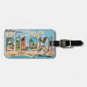 Biloxi MISS Vintage Ansichtkaart Bagagelabel