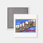 Biloxi Mississippi groot Briefkaart Magneet (Voorkant / Achterkant)